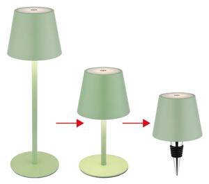 Globo 58488BG-LED Lampă de masă pentru exterior 3-în-1 VANNIE, dimmabilă cu comandă tactilă și reîncărcabilă, 3W/5V IP54 verde