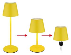 Globo 58488Y-LED Lampă de masă VANNIE, cu dimmer, tactilă, reîncărcabilă, pentru exterior, 3W/5V IP54 1800mAh, galbenă