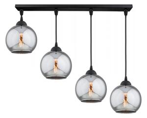 Brilagi - Lustră pe cablu DIOR 4xE27/60W/230V negru/gri fumuriu