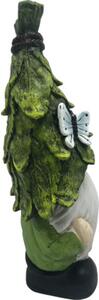 Pitic de grădină cu floare fluture Lafiora 21x40 cm verde
