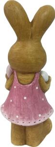 Figurină iepure Lafiora H 37 cm roz