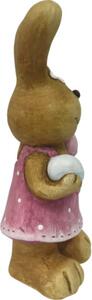 Figurină iepure Lafiora H 37 cm roz
