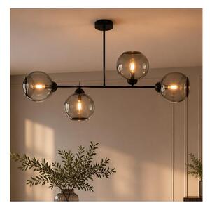 Brilagi - Lustră aplicată DIOR 4xE27/60W/230V negru/gri fumuriu