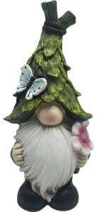 Pitic de grădină cu floare fluture Lafiora 21x40 cm verde
