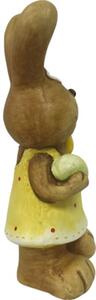 Figurină iepure Lafiora H 37 cm galben