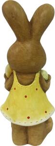 Figurină iepure Lafiora H 37 cm galben