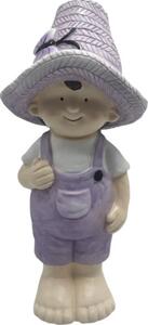 Figurină decorativă băiat Lafiora H 40 cm roz