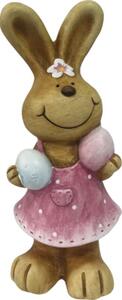 Figurină iepure Lafiora H 37 cm roz