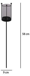 Candelă cu suport metalic Lafiora H 58 cm