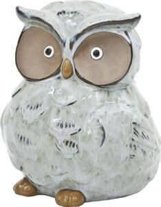 Bufniță decorativă Lafiora 21x19x23 cm gri