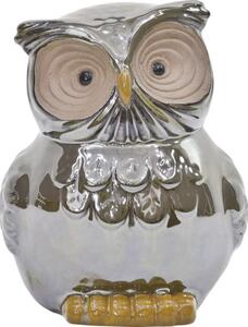 Bufniță decorativă Lafiora 18x18x23 cm maro