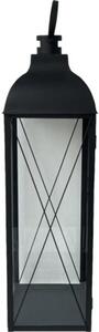Felinar pătrat din metal Lafiora 23x77 cm negru