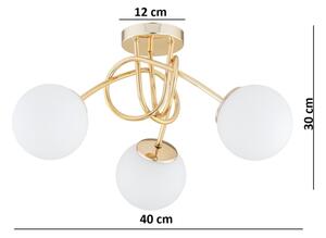 Brilagi - Lustră aplicată MILO 3xE27/60W/230V aurie