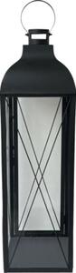 Felinar pătrat din metal Lafiora 23x77 cm negru