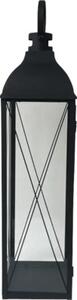 Felinar pătrat din metal Lafiora 17x60 cm negru