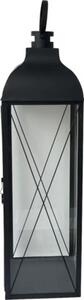 Felinar pătrat din metal Lafiora 23x77 cm negru