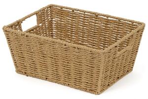 Coș împletit manual Compactor ETNA, 31 x 24 x 14 cm, bej