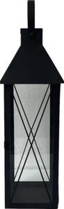 Felinar din metal Lafiora 12x35 cm negru