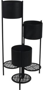 Suport plante pentru 3 ghivece Lafiora Ø 44,5 cm H 81,5 cm negru