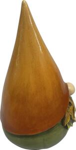 Figurină decorativă gnom Lafiora 20,5x19x31 cm portocaliu/verde
