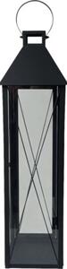 Felinar din metal Lafiora 17x60 cm negru