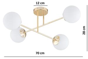 Brilagi - Lustru aplicat MILO 4xE27/60W/230V auriu
