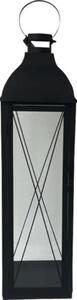 Felinar pătrat din metal Lafiora 17x60 cm negru