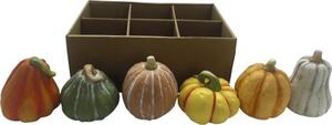Set 6 decorațiuni dovleac Lafiora 9x9x10 cm