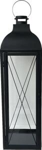 Felinar pătrat din metal Lafiora 17x60 cm negru