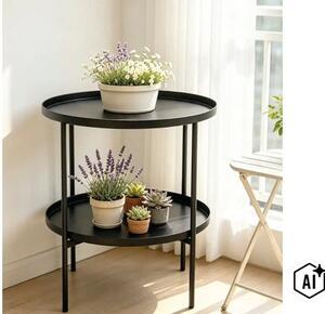 Masă plante Lafiora Lafiora Ø 45 cm H 45 cm negru