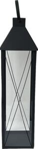 Felinar din metal Lafiora 17x60 cm negru