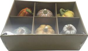 Set 6 decorațiuni dovleac Lafiora 9x9x10 cm