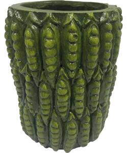 Mască ghiveci Lafiora Fasole ceramică Ø 18 cm H 23 cm verde