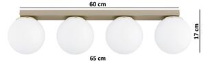 Brilagi - Plafonieră cu spoturi MILO 4xE27/60W/230V bej/auriu