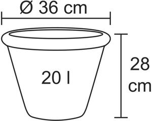 Ghiveci plante Lafiora teracotă Ø 36 cm H 28 cm bej