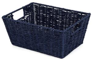 Coș împletit manual Compactor ETNA, 31 x 24x 14 cm, albastru