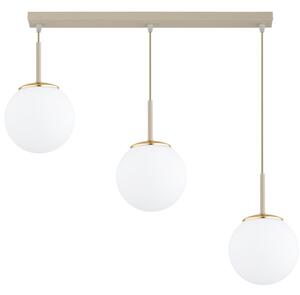 Brilagi - Lustră pe cablu MILO 3xE27/60W/230V bej/auriu