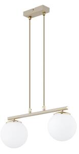 Brilagi - Lustră pe cablu MILO 2xE27/60W/230V bej/auriu