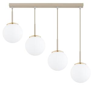 Brilagi - Lustră suspendată pe cablu MILO 4xE27/60W/230V bej/auriu