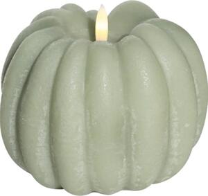 Lumânare dovleac cu LED Lafiora Ø 13,7 cm H 11,5 cm verde