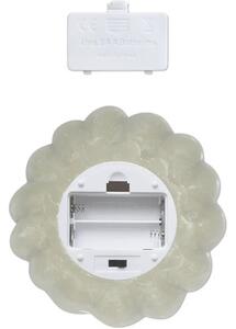 Lumânare dovleac cu LED Lafiora Ø 13,7 cm H 11,5 cm alb