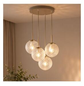 Brilagi - Candelabru suspendat pe cablu STELLA 4xE27/60W/230V bej/auriu