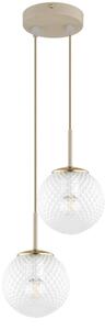 Brilagi - Lustru suspendat pe cablu STELLA 2xE27/60W/230V bej/auriu