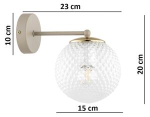 Brilagi - Lampă de perete STELLA 1xE27/60W/230V bej/auriu