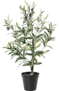 Copac artificial măslin Lafiora în ghiveci H 60 cm verde