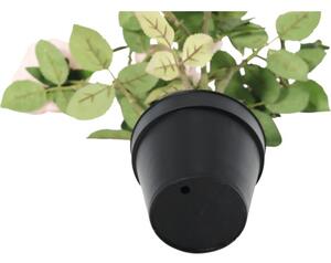 Floare artificială trandafir Lafiora în ghiveci H 48 cm roz