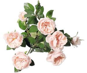Floare artificială trandafir Lafiora în ghiveci H 48 cm roz