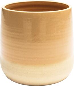 Mască ghiveci Lafiora Equivocal ceramică Ø 18 cm H 17 cm portocaliu