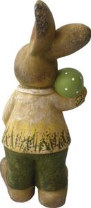 Figurină iepure cu ou Lafiora 49,5 cm maro