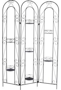 Panou suport plante Lafiora metal 110x16x159 cm negru
